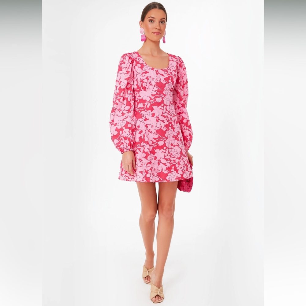 Tuckernuck Hyacinth House Red and Pink Balloon Sleeve Sienna Mini Dress